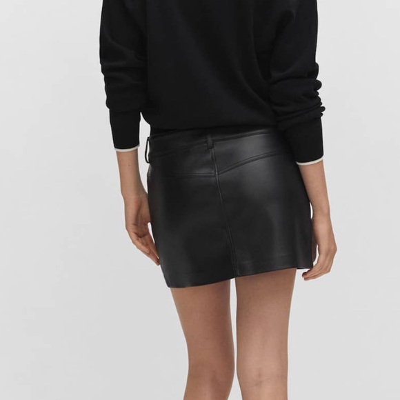 Leather effect mini-skirt - Picture 2 of 2